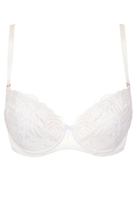 Cherie biustonosz push-up z haftem kremowy