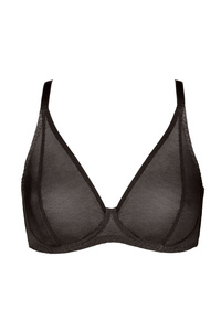 Valentina mesh triangle bra black