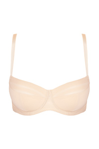 Luna striped padded bra beige