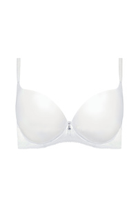 Carla moulded cup push-up bra white