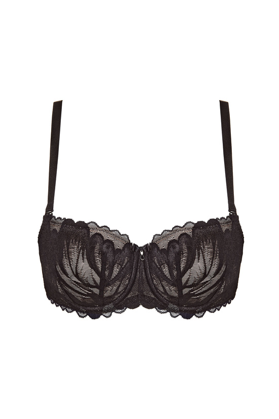 Moon lace push-up bra black