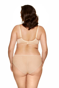 Pamela embroidered soft bra beige