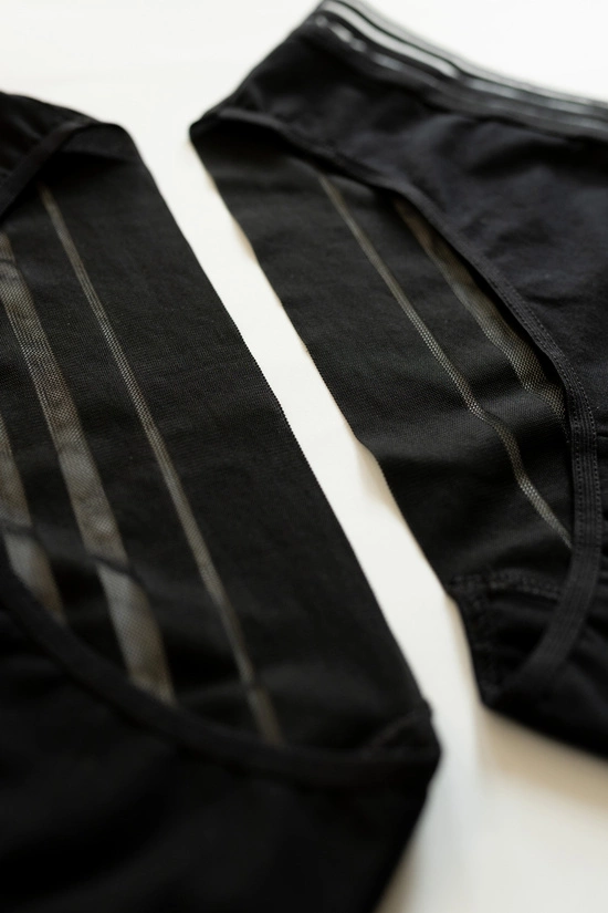 Mela cotton panty with lace back triple pack