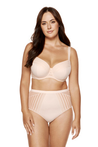 Luna striped padded bra beige