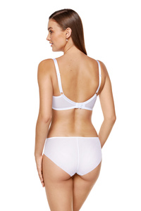 Angel embroidered soft bra white