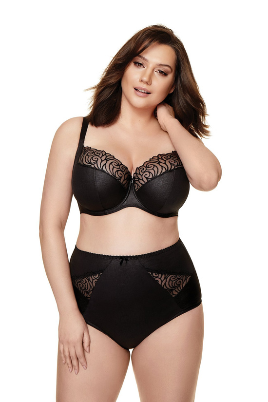 Onyx soft embroidered bra black
