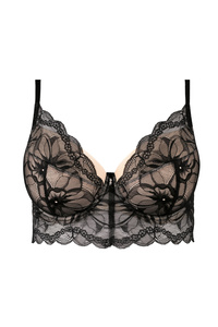Charlize lace padded bra black