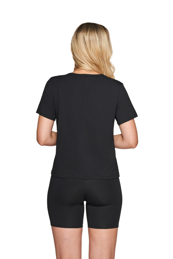 Comfy piżama dwuczęściowa: spodenki i koszulka czarna